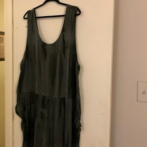 Torrid size 5 olive and black tie dyed jumpsuit